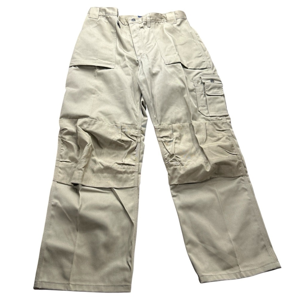 Blaklader Workwear Pants Mens 34:30 Beige 1670 Double Knee Carpenter